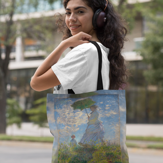 Lina vai kokvilnas auduma maisiņš «Woman With A Parasol» | Kolekcija «Claude Monet»