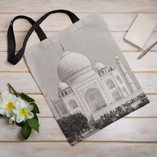 Lina vai kokvilnas auduma maisiņš «Taj Mahal» | Kolekcija «Melnbalts»