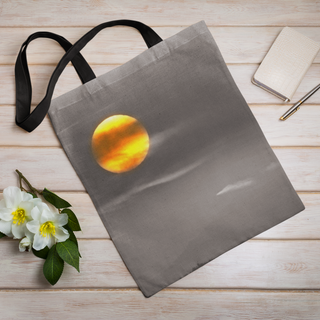 Lina vai kokvilnas auduma maisiņš «Zelta mēness» | Kolekcija «Melnbalts»