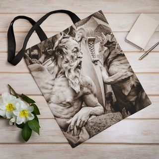 Lina vai kokvilnas auduma maisiņš «Skulptūra Vīnē» | Kolekcija «Melnbalts»