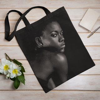 Lina vai kokvilnas auduma maisiņš «Skatiens» | Kolekcija «Melnbalts»