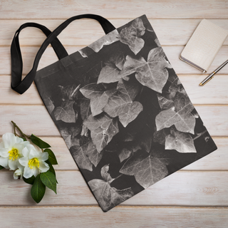 Lina vai kokvilnas auduma maisiņš «Efeja» | Kolekcija «Melnbalts»