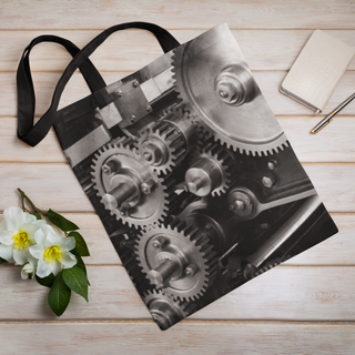 Lina vai kokvilnas auduma maisiņš «Zobrati» | Kolekcija «Melnbalts»