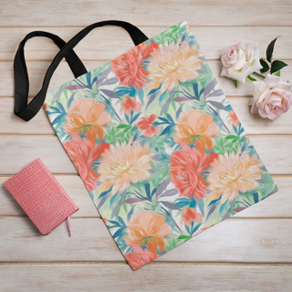 Lina vai kokvilnas auduma maisiņš «Laškrāsas ziedi» | Kolekcija «Aquarello»