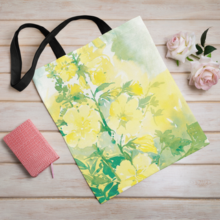 Lina vai kokvilnas auduma maisiņš «Dzeltenās kāršu rozes» | Kolekcija «Aquarello»