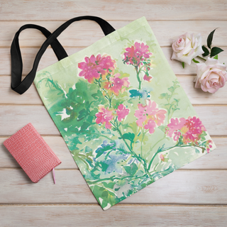 Lina vai kokvilnas auduma maisiņš «Smalku ziedu glezna» | Kolekcija «Aquarello»