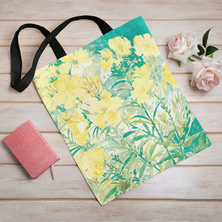 Lina vai kokvilnas auduma maisiņš «Prīmulu glezna» | Kolekcija «Aquarello»