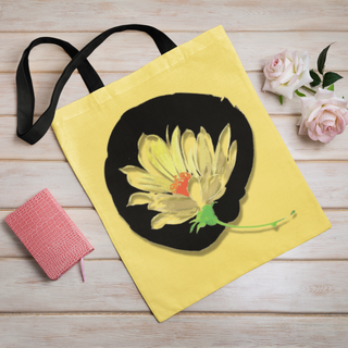 Lina vai kokvilnas auduma maisiņš «Dzeltenais zieds» | Kolekcija «Aquarello»