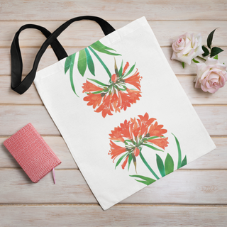 Lina vai kokvilnas auduma maisiņš «Divi Amarillis ziedi» | Kolekcija «Aquarello»