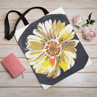 Lina vai kokvilnas auduma maisiņš «Gerbera» | Kolekcija «Aquarello»