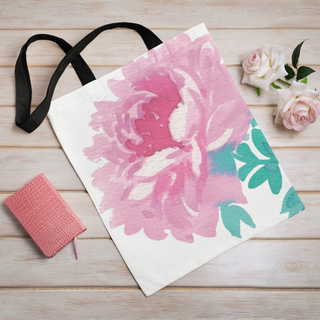 Lina vai kokvilnas auduma maisiņš «Maigi rozā zieds» | Kolekcija «Aquarello»