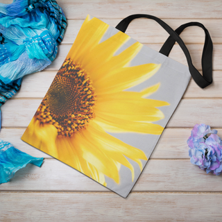 Lina vai kokvilnas auduma maisiņš «Saulgrieze» | Kolekcija «Saulespuķu dārzi»