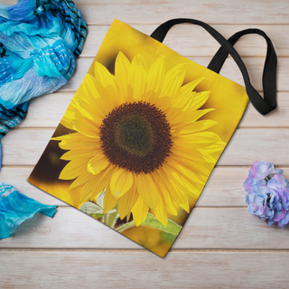 Lina vai kokvilnas auduma maisiņš «Lielā saulespuķe» | Kolekcija «Saulespuķu dārzi»