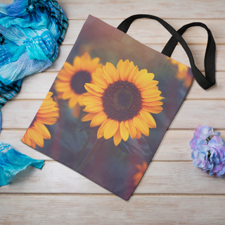 Lina vai kokvilnas auduma maisiņš «Saulgriezes laiks» | Kolekcija «Saulespuķu dārzi»