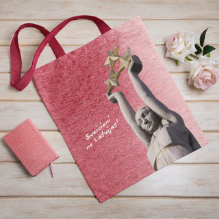 Lina vai kokvilnas auduma maisiņš «Sveicieni no Mildas!»