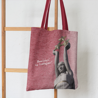 Lina vai kokvilnas auduma maisiņš «Sveicieni no Mildas!»