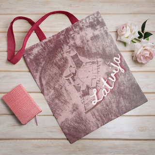 Lina vai kokvilnas auduma maisiņš «Turaidas pils»