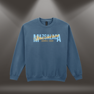 Džemperis ar apdruku "Mazsalaca. Anno 1928." | Indigo zils