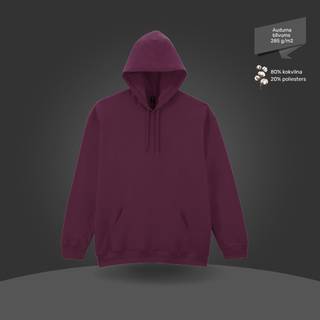 Klasiskais hūdijs - džemperis ar kapuci | Bordo