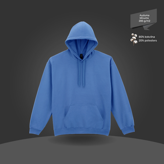 Klasiskais hūdijs - džemperis ar kapuci | Piesātināts gaiši zils
