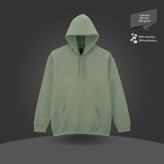 Klasiskais hūdijs - džemperis ar kapuci | Salvijas zaļš