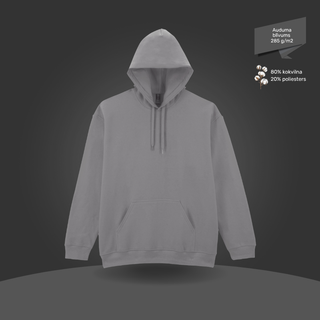 Klasiskais hūdijs - džemperis ar kapuci | Silti pelēks