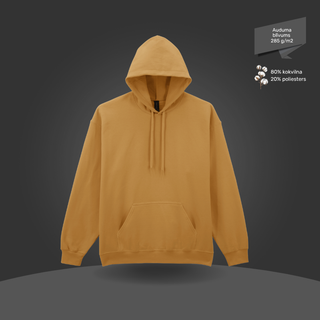 Klasiskais hūdijs - džemperis ar kapuci | Sinepju dzeltens