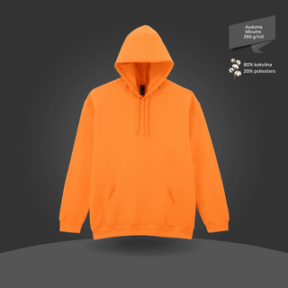 Klasiskais hūdijs - džemperis ar kapuci | Mandarīnu oranžs