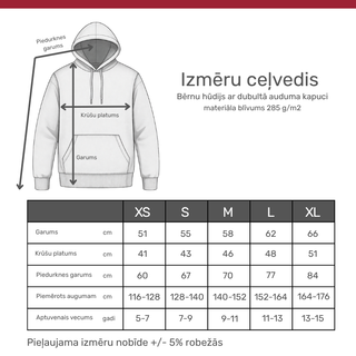 Klasiskais hūdijs bērnam | Melns