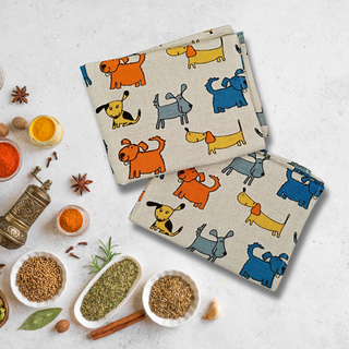 Lina dvielis | Raibi spilgtie suņi